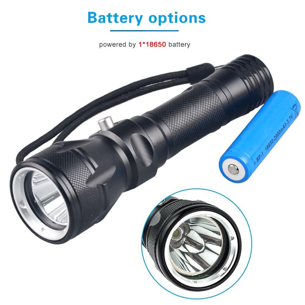 Asafee 1200Lm Fl012D Scuba Diving Light 50M Visibility L2 Led Waterproof 80M Underwater Flashlight Camping Lantern Torch