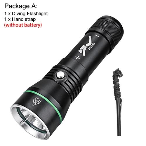 Asafee 2000LM S3 XHP50 LED Super bright light diving flashlight uses 18650/26650 battery three-gear button switch underwater 110M IPX8 Waterproof