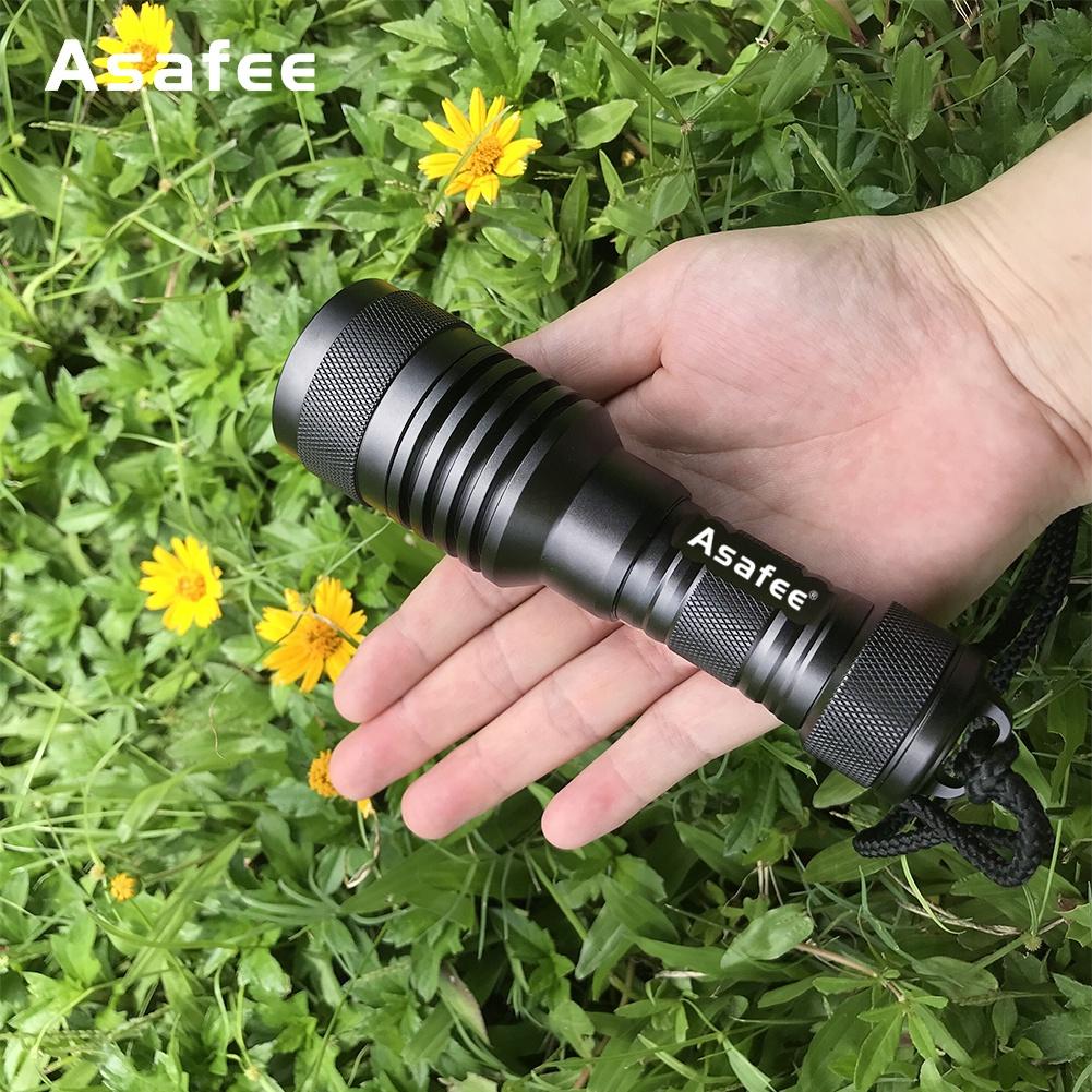 Asafee AF02D 1200LM LED Backup Diving Light Super Brightness L2 (U4) LED Handheld Scuba Diving Flashlight