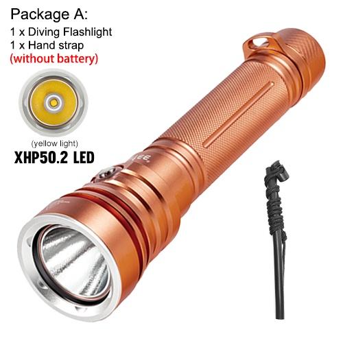 Asafee 2000LM A20 Super Powerful Light XHP50.2 LED  Diving Flashlight Scuba using 18650/26650 battery 5 gear switching underwater Waterproof 80M IPX8 Waterproof