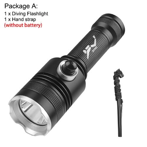 Asafee 600LM D239B P70 LED Super brightness dive flashlight Scuba fixed focus using 18650 battery press magneto switch IPX8 waterproof