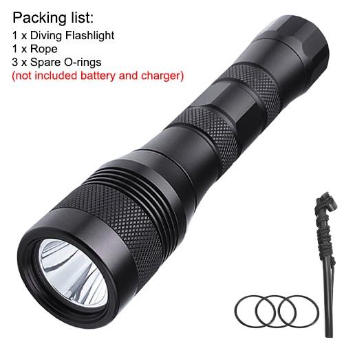 Asafee 2000LM DIV01 Scuba Diving Flashlight XM L2 Underwater Dive Torch Light Waterproof Diver Scuba Diving Torch 18650 battery underwater dive Torch