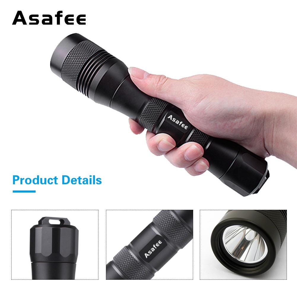 Asafee 2000LM DIV01 Scuba Diving Flashlight XM L2 Underwater Dive Torch Light Waterproof Diver Scuba Diving Torch 18650 battery underwater dive Torch