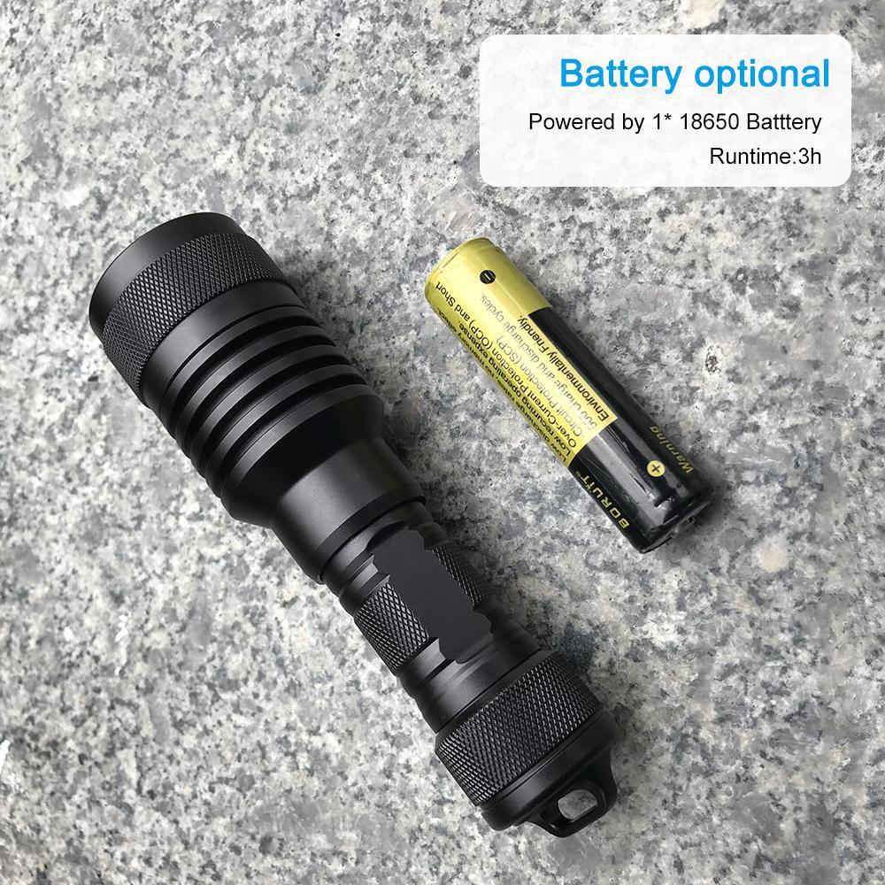 Asafee AF02D 1200LM LED Backup Diving Light Super Brightness L2 (U4) LED Handheld Scuba Diving Flashlight