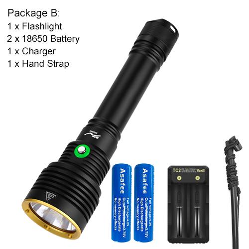 Asafee 4000LM Super bright powerful M63 XHP70.2 LED diving flashlight use 18650/26650 battery underwater 200M Diving scuba IPX8 waterproof