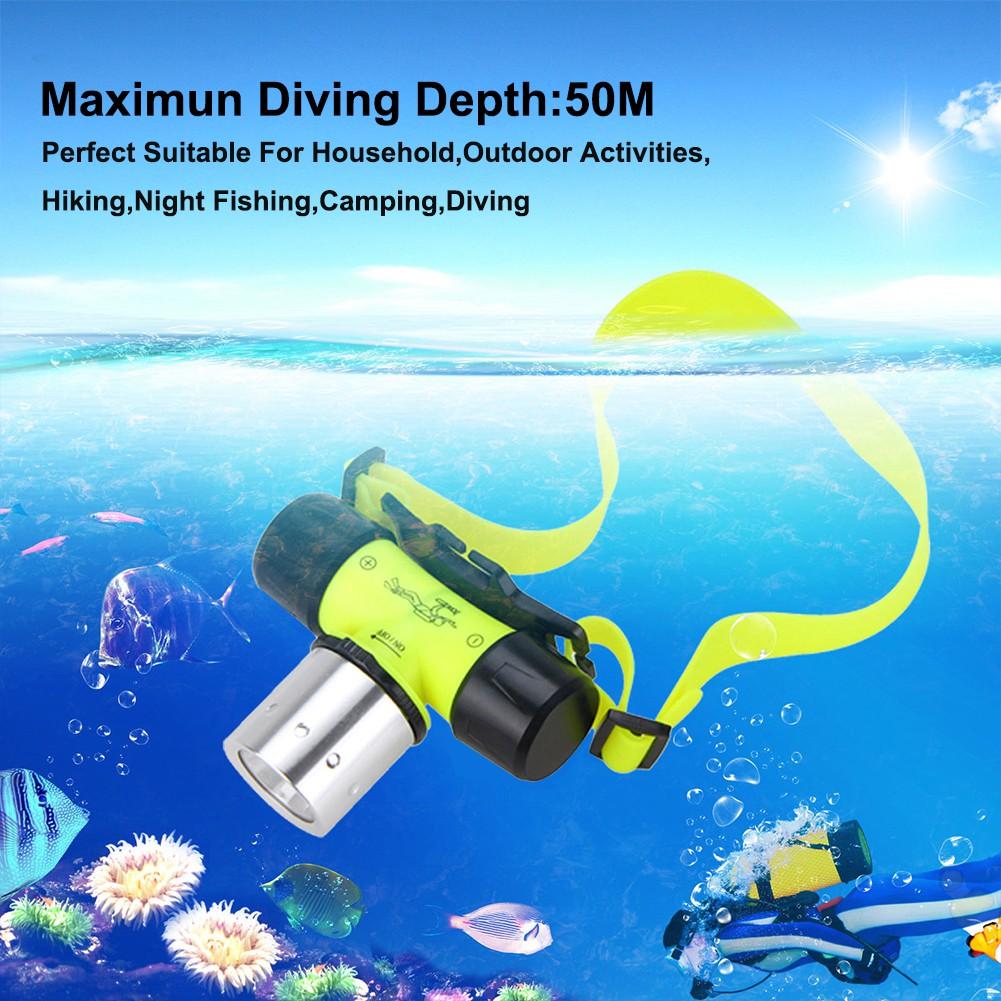 Asafee 850Lm Fl019D Xml T6 Led Underwater 50M Head Light Waterproof Diving Headlight Flashlight Torch For Night