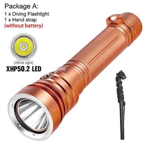 Asafee 2000LM A20 Super Powerful Light XHP50.2 LED  Diving Flashlight Scuba using 18650/26650 battery 5 gear switching underwater Waterproof 80M IPX8 Waterproof