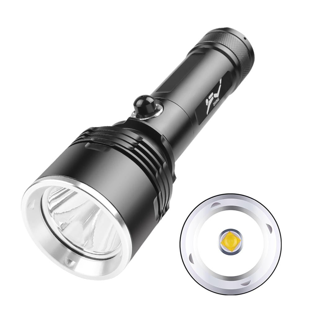 Asafee 1500Lm D617 Super Bright Xhp70Led Yellow Light Handheld Diving Torch Fixed Focus 3 Gears Press Switch Use 18650 26650 Battery Ipx8 Waterproof