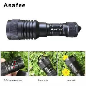 Asafee AF02D 1200LM LED Backup Diving Light Super Brightness L2 (U4) LED Handheld Scuba Diving Flashlight